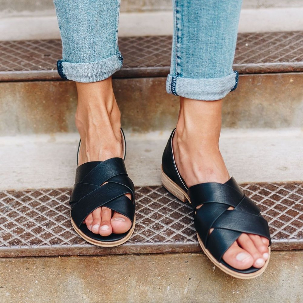 Cross Roads Slip On Sandals